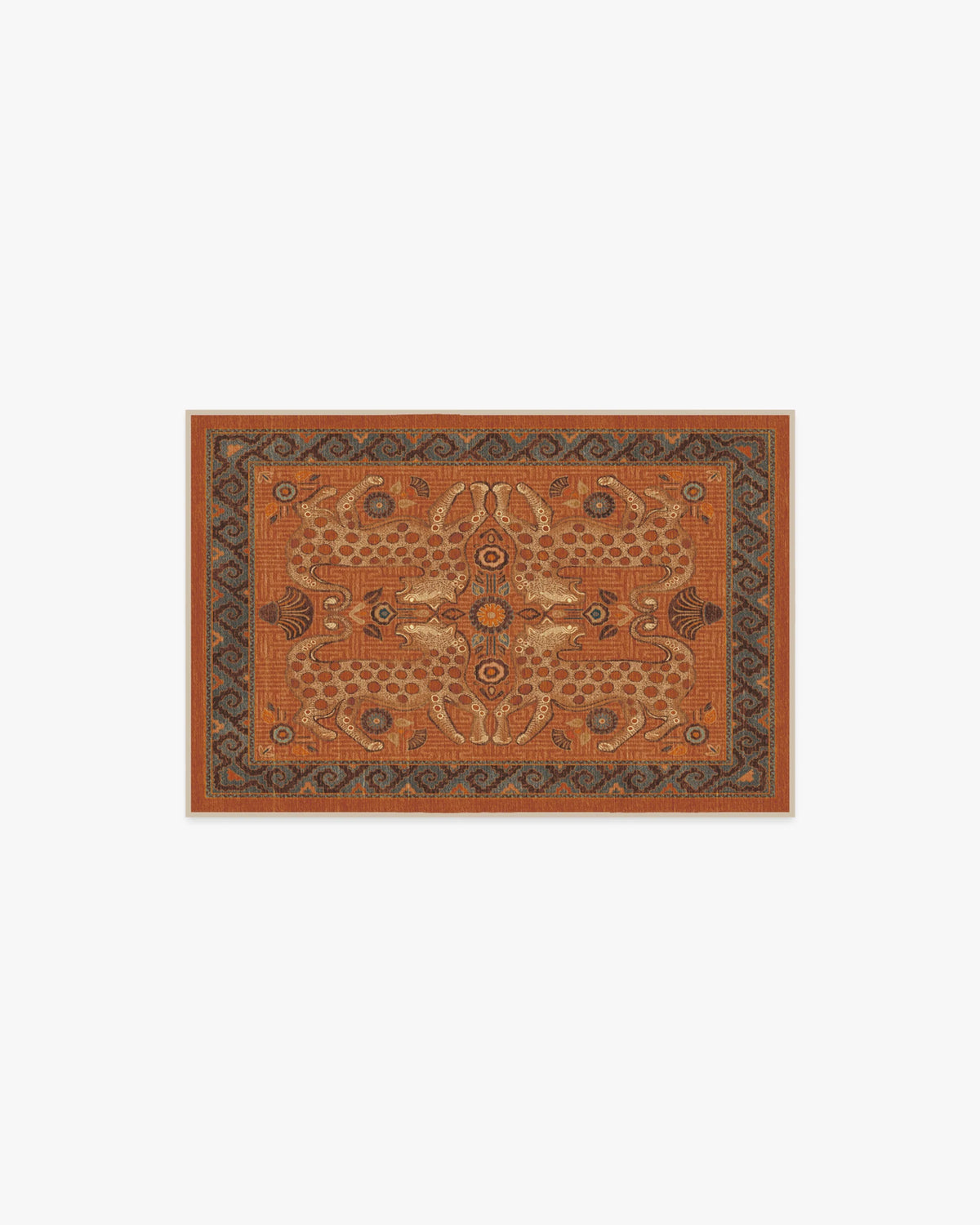 Eartha Terracotta Flatwoven Rug by Jungalow