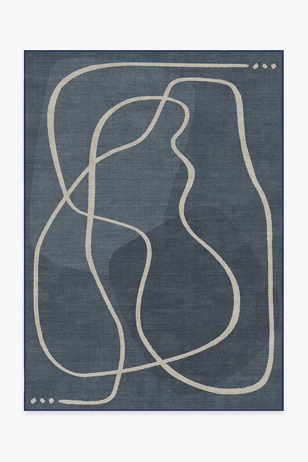 Strova Dusk Blue Flatwoven Rug
