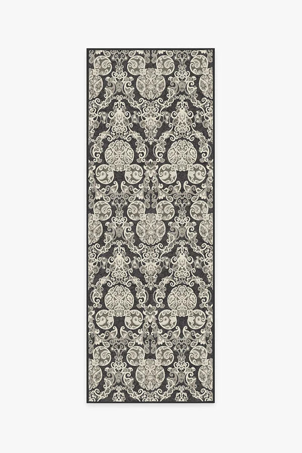 Mickey Damask Charcoal Rug