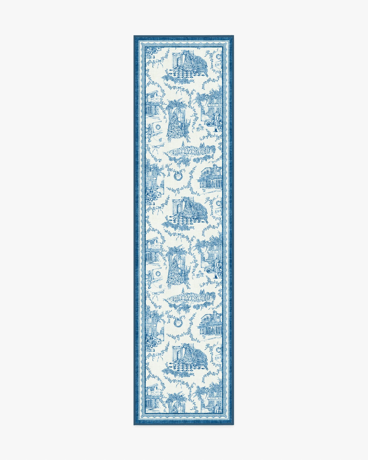 Home Sweet Home Toile Ivory & Navy Rug by The Hiltons