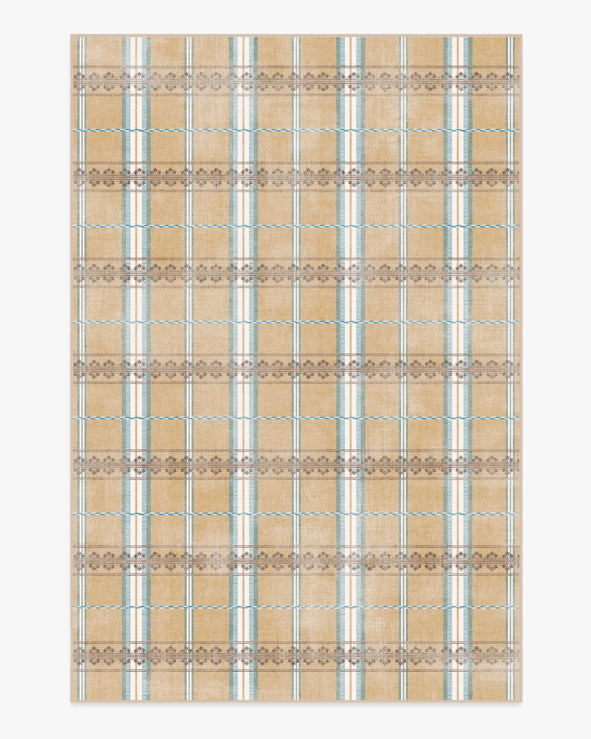 Hanover Check Natural Flatwoven Rug by Morris & Co.
