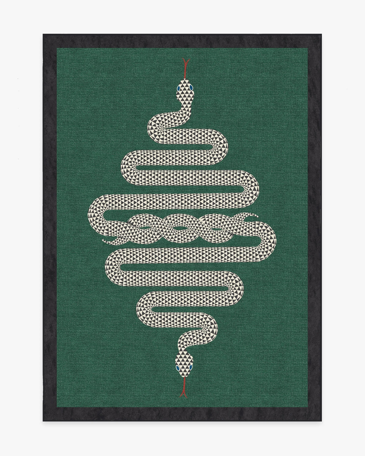 Venom Emerald Flatwoven Rug by Jonathan Adler