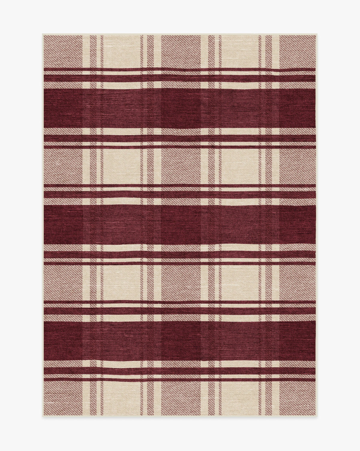 Easton Plaid Burgundy Rug