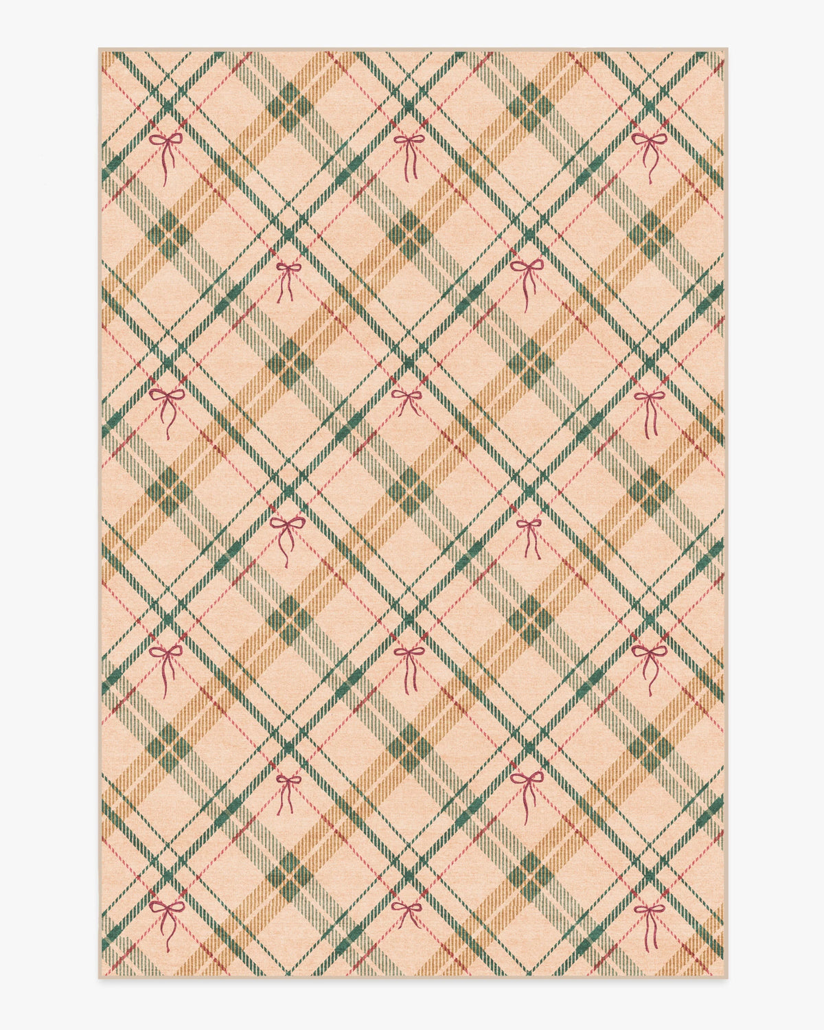 Bow Tartan Natural Flatwoven Rug