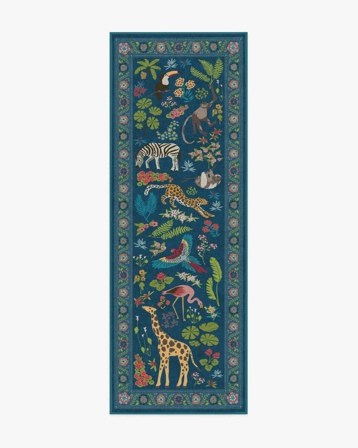 Jingle Jungle Royal Blue Rug by Iris Apfel