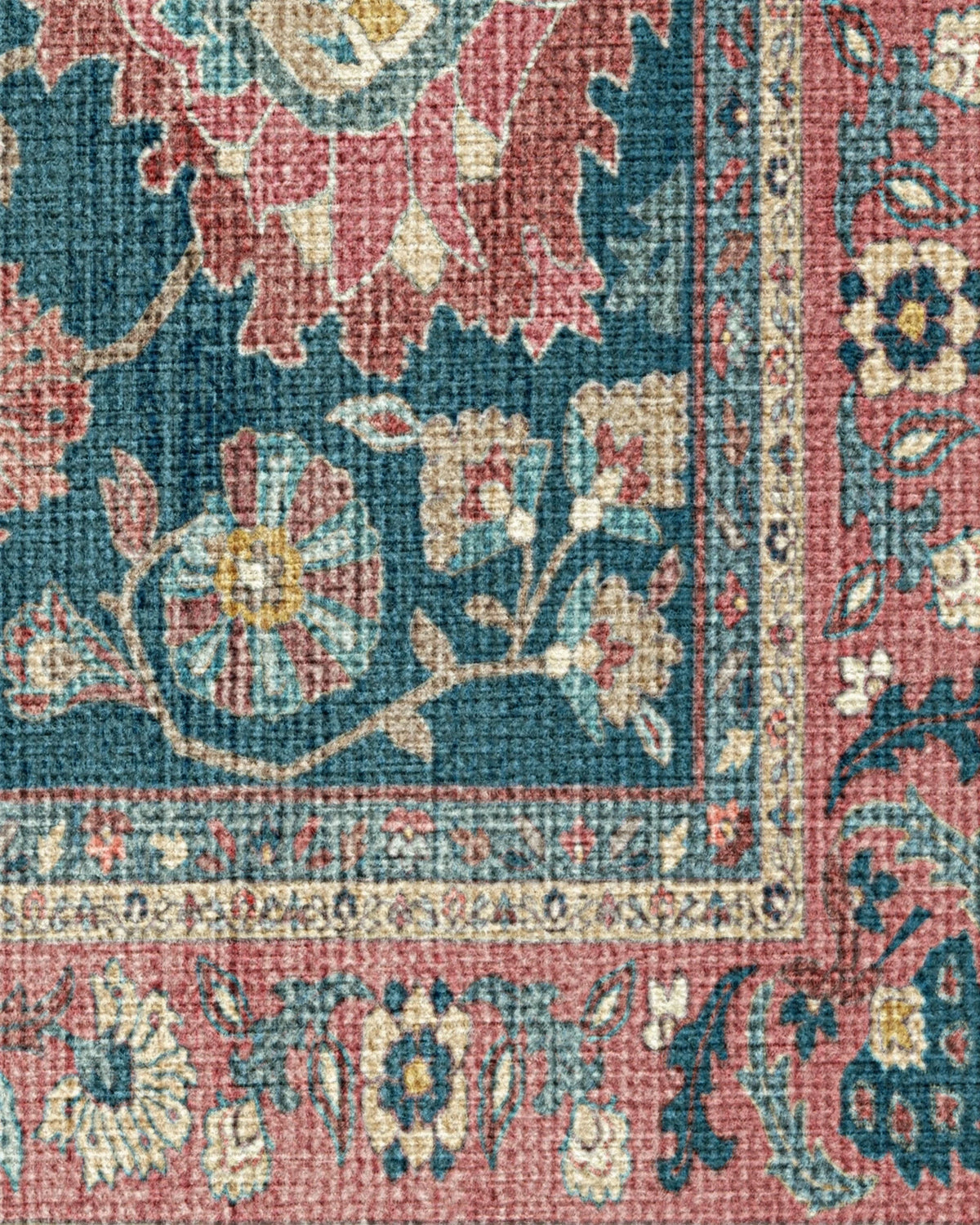 Calabria Navy & Cayenne Flatwoven Rug