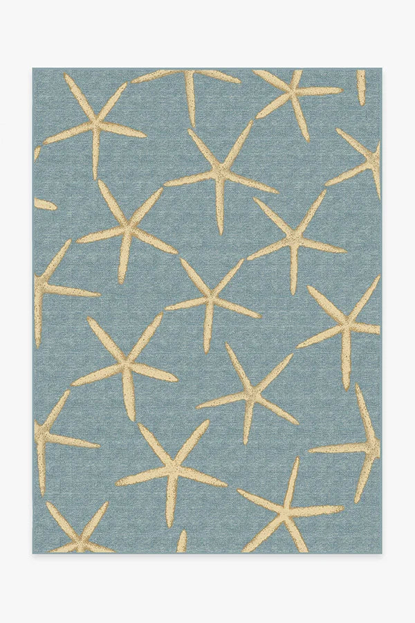 Starfish Pale Blue Flatwoven Rug