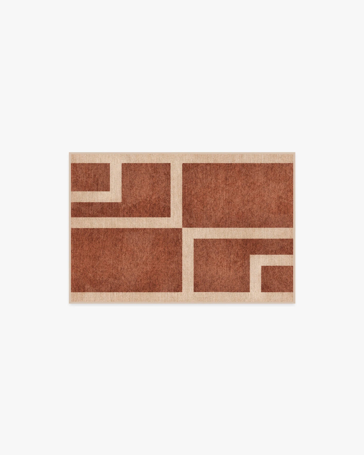 Aldo Terracotta & Cream Rug by The Local Project