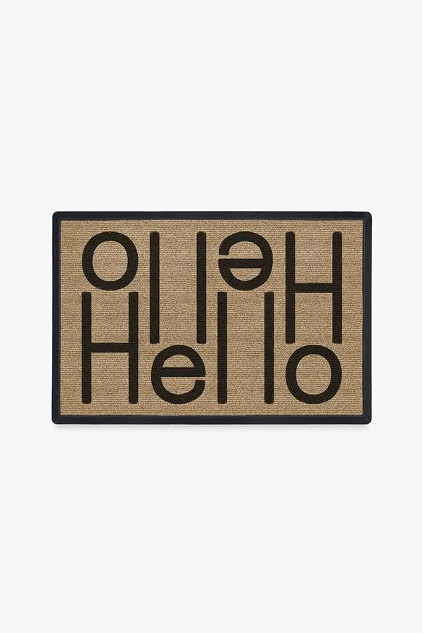 Hello Light Coir Doormat