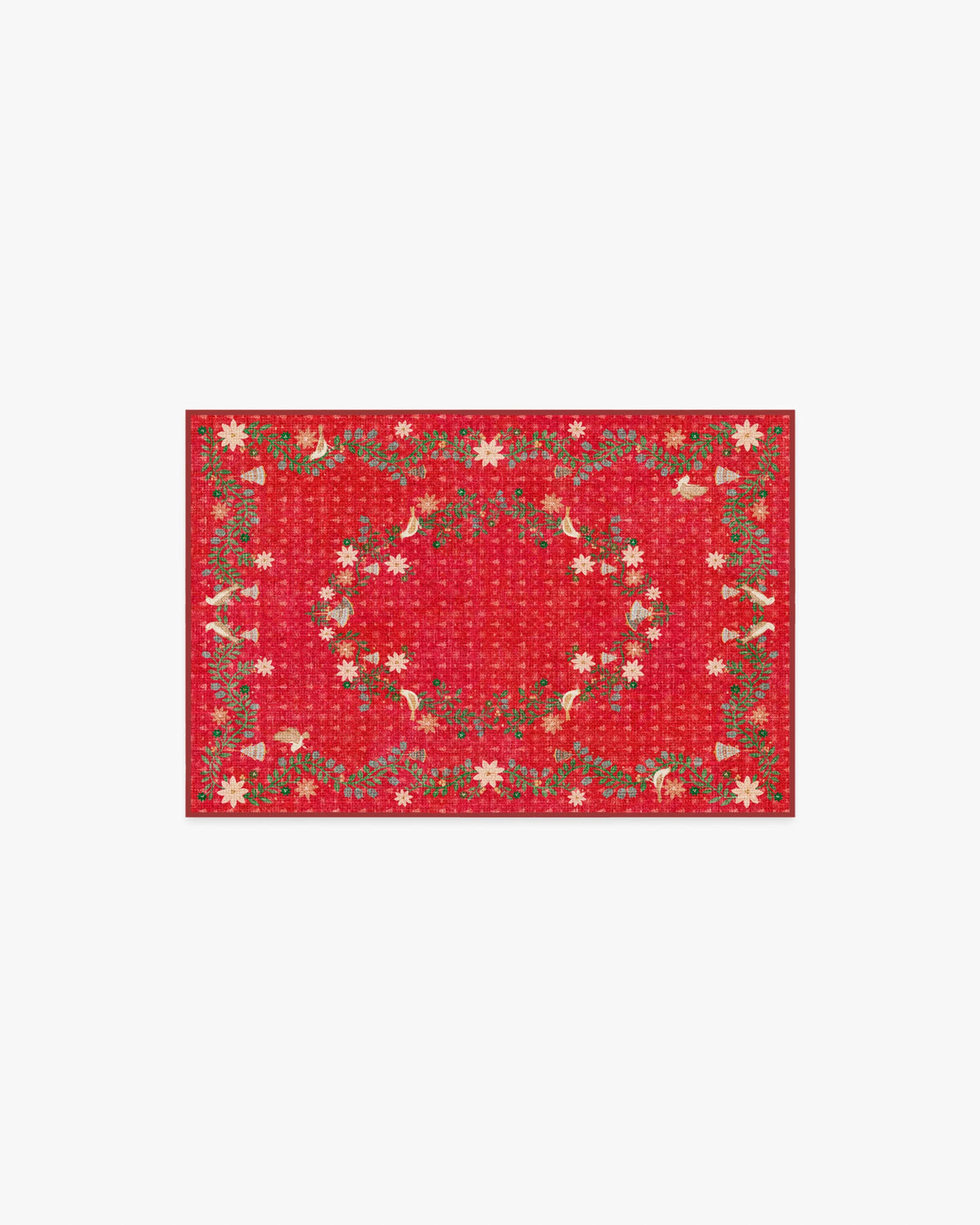 Festive Yuletide Red Rug by The Hiltons