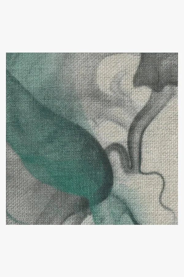 Aurora Teal Grey Flatwoven Rug