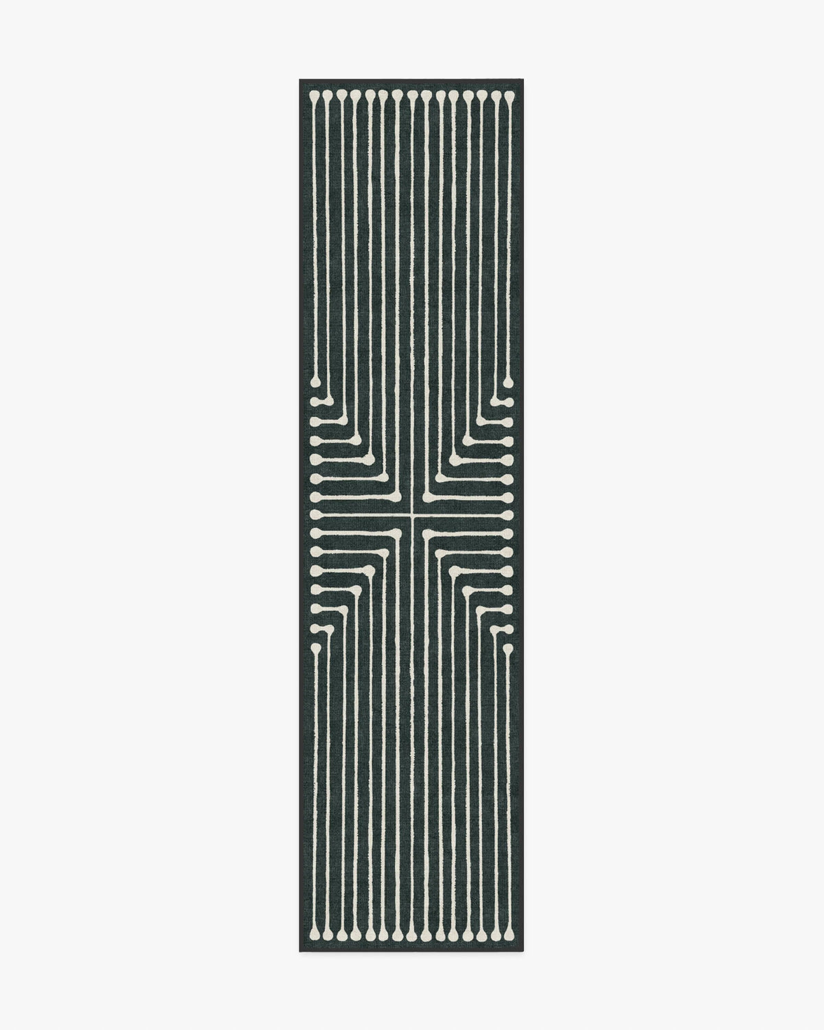 Inkdrop Charcoal Flatwoven Rug by Jonathan Adler