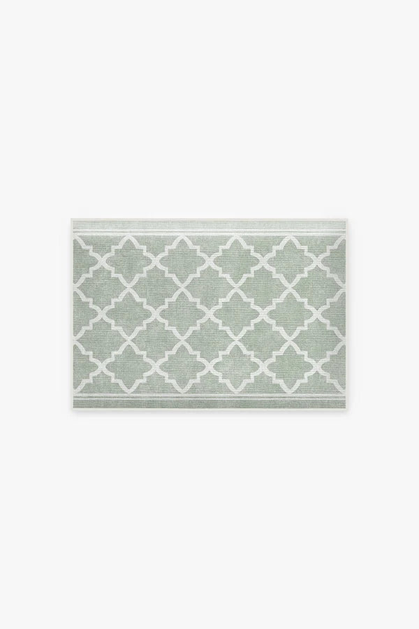Tria Trellis Sage Green Bath Mat