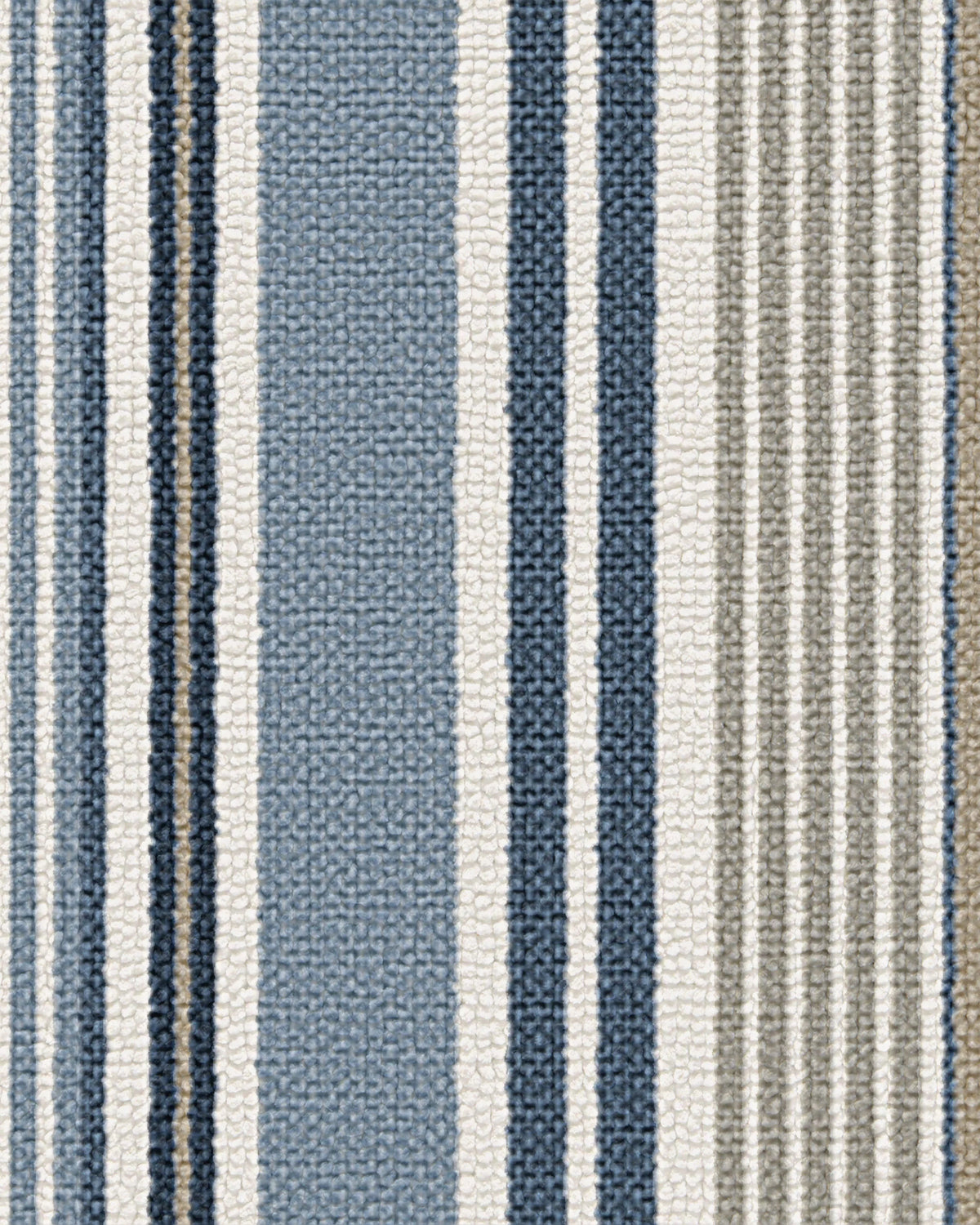Tropez Stripe Blue & Natural Bath Mat