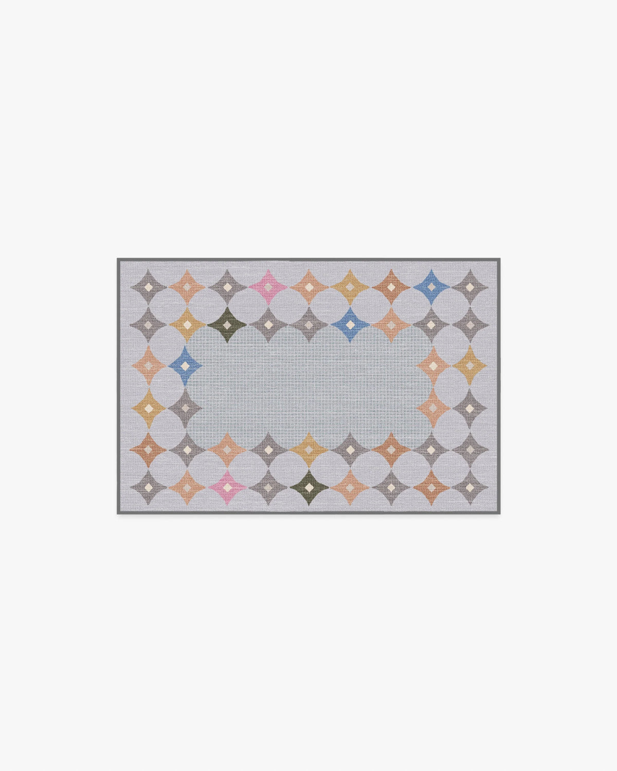 Marquise Border Grey Rug by Jonathan Adler