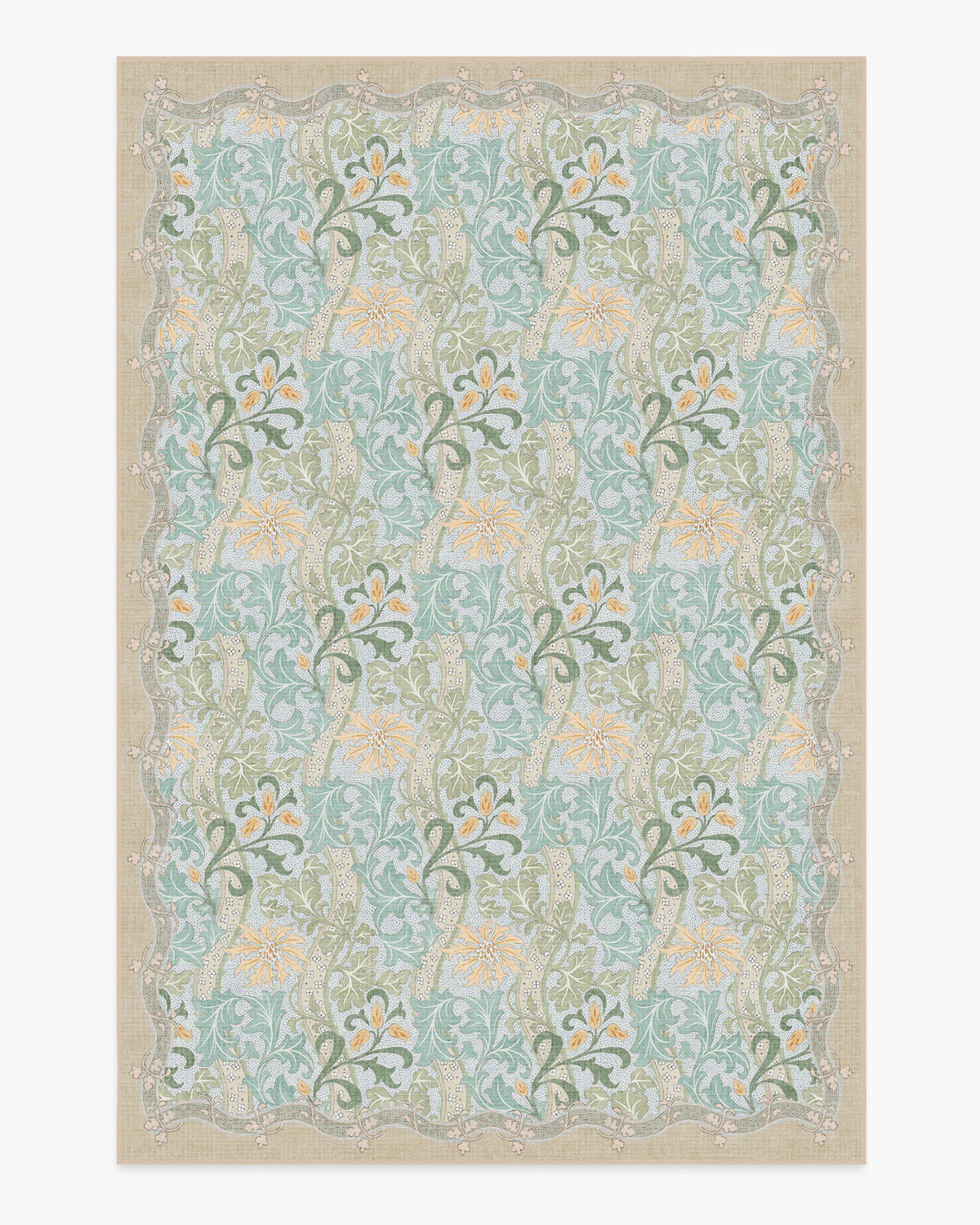 Cornflower Yellow & Sage Rug by Morris & Co.