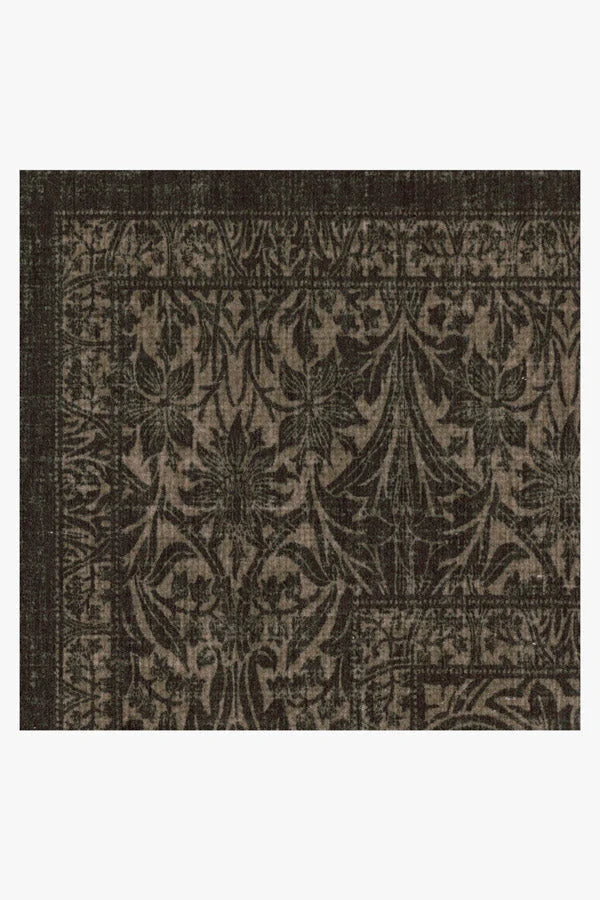Bluebell Soft Black Flatwoven Rug by Morris & Co.
