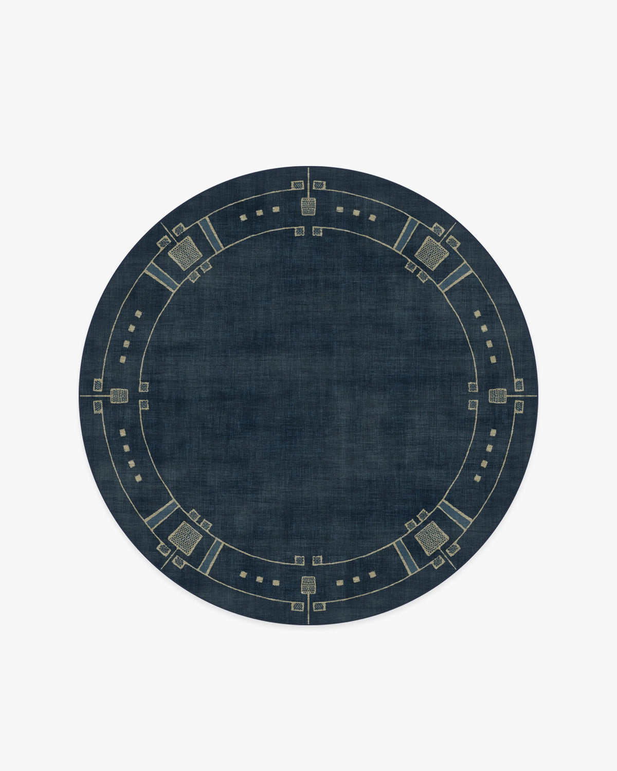 Avery Midnight Blue Flatwoven Rug by Architectural Digest