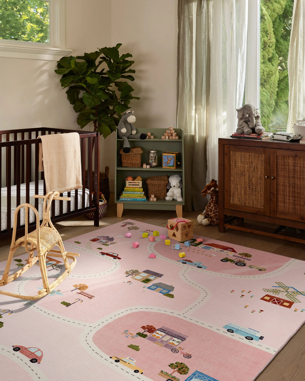 About Town Pink Flatwoven Rug