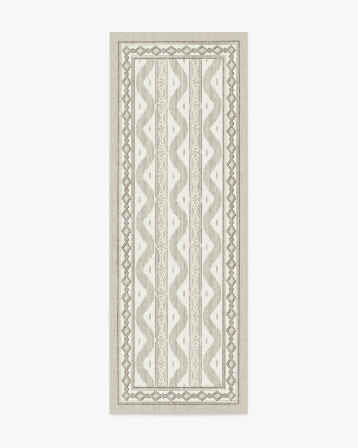 Ava Ikat Beige Flatwoven Rug by Mrs. Alice