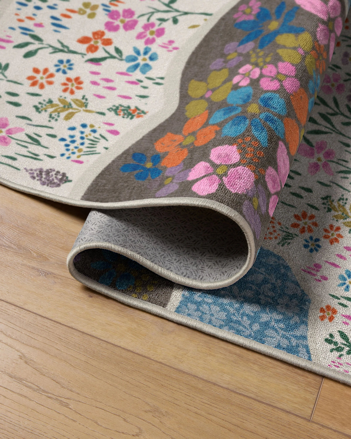 Flower Fields Pastel Multicolor Rug