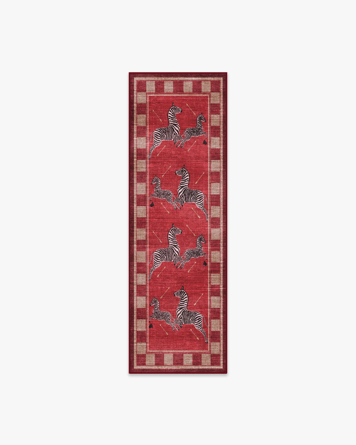 Zebras Red Rug by Scalamandré