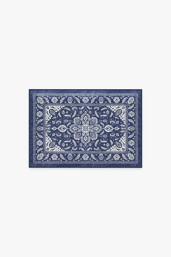 Safiya Navy Blue Bath Mat