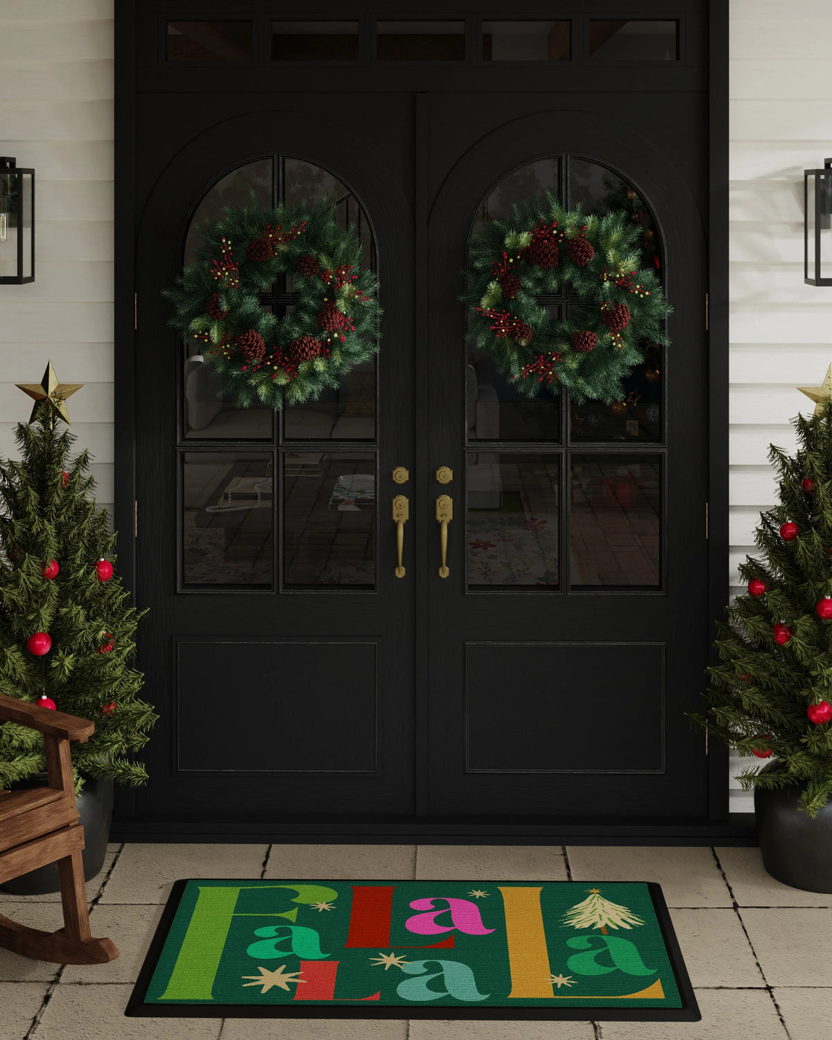 Fa La La Green Large Doormat