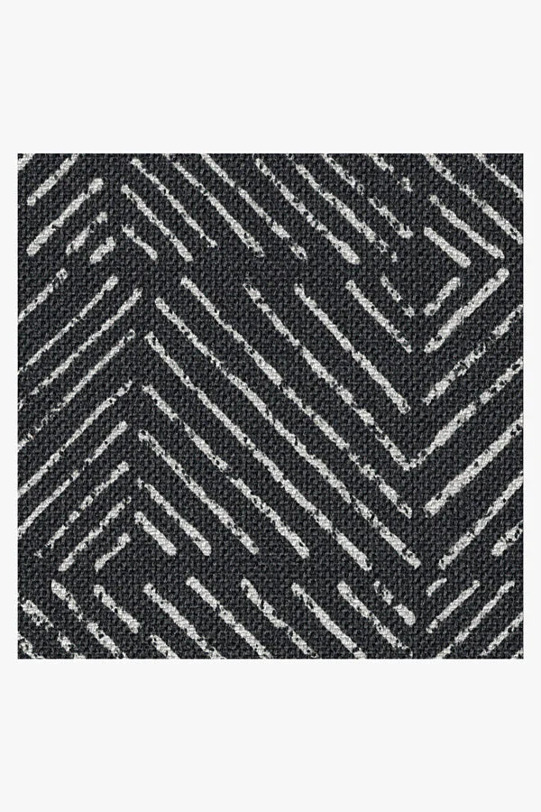 Parquet Black Outdoor Rug