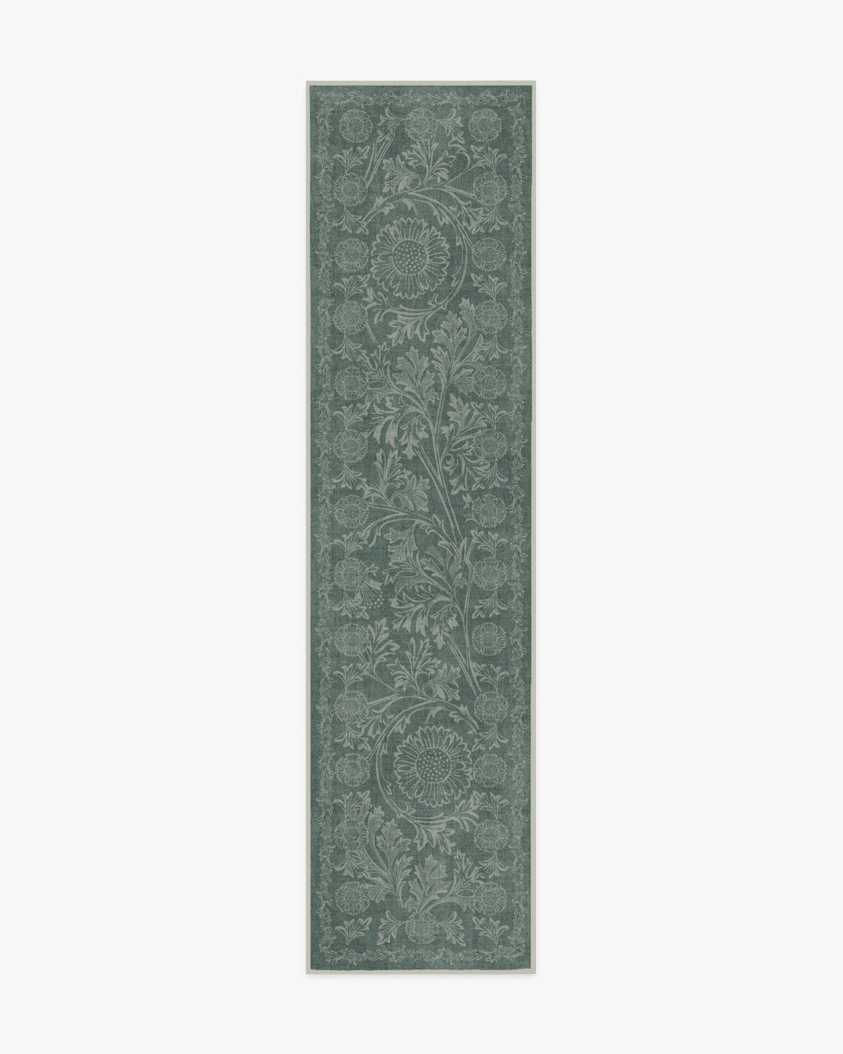 Chamomile Teal Green Flatwoven Rug by Morris & Co.