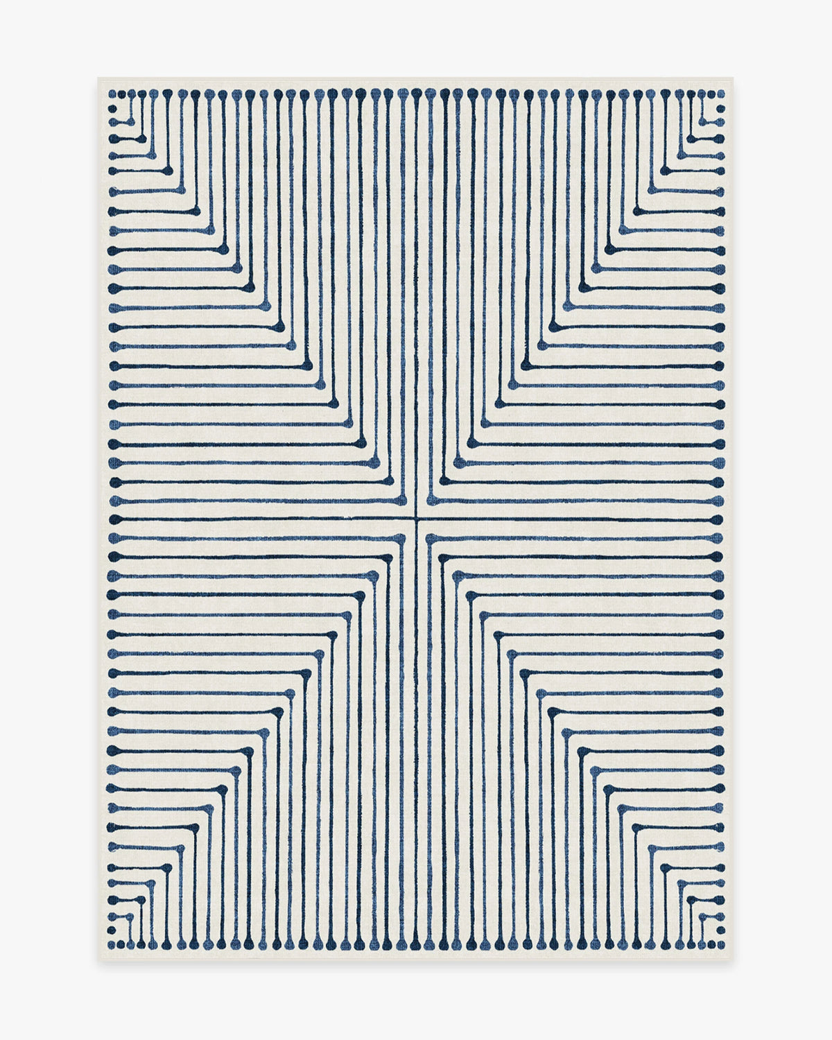 Inkdrop Slate Blue Flatwoven Rug by Jonathan Adler
